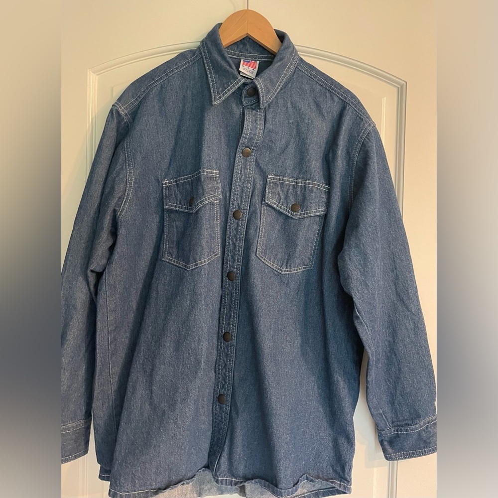 TYCA USA Made Vintage Vermont Cotton Denim Button-Up Shirt